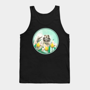 Keeshond in Tulips Tank Top